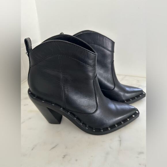 Rebecca Minkoff leather ankle boots size 7 - Picture 2 of 10